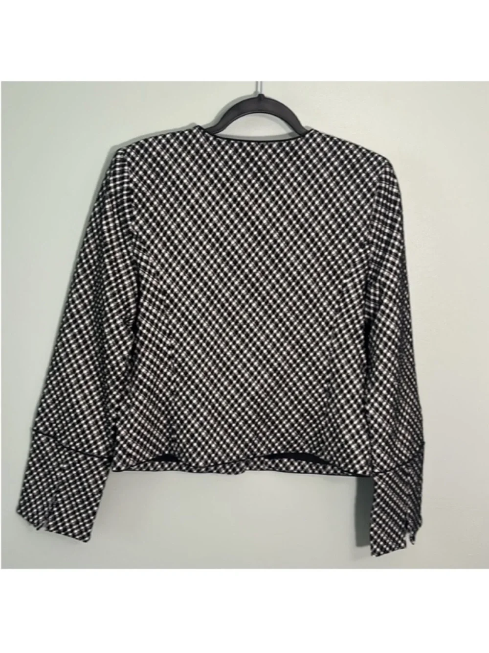 SPANX Small Regular Blazer Ponte Lady Jacket Jacquard in classic black plaid NWT